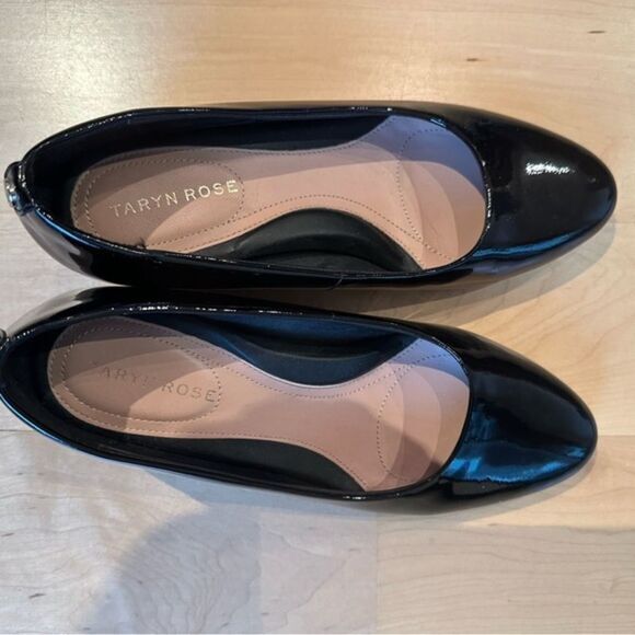 Taryn Rose Shoes - Taryn Rose Black Patent‎ Leather Ballet Flats Slip On Professional